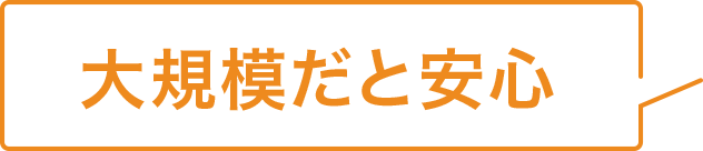 大規模だと安心